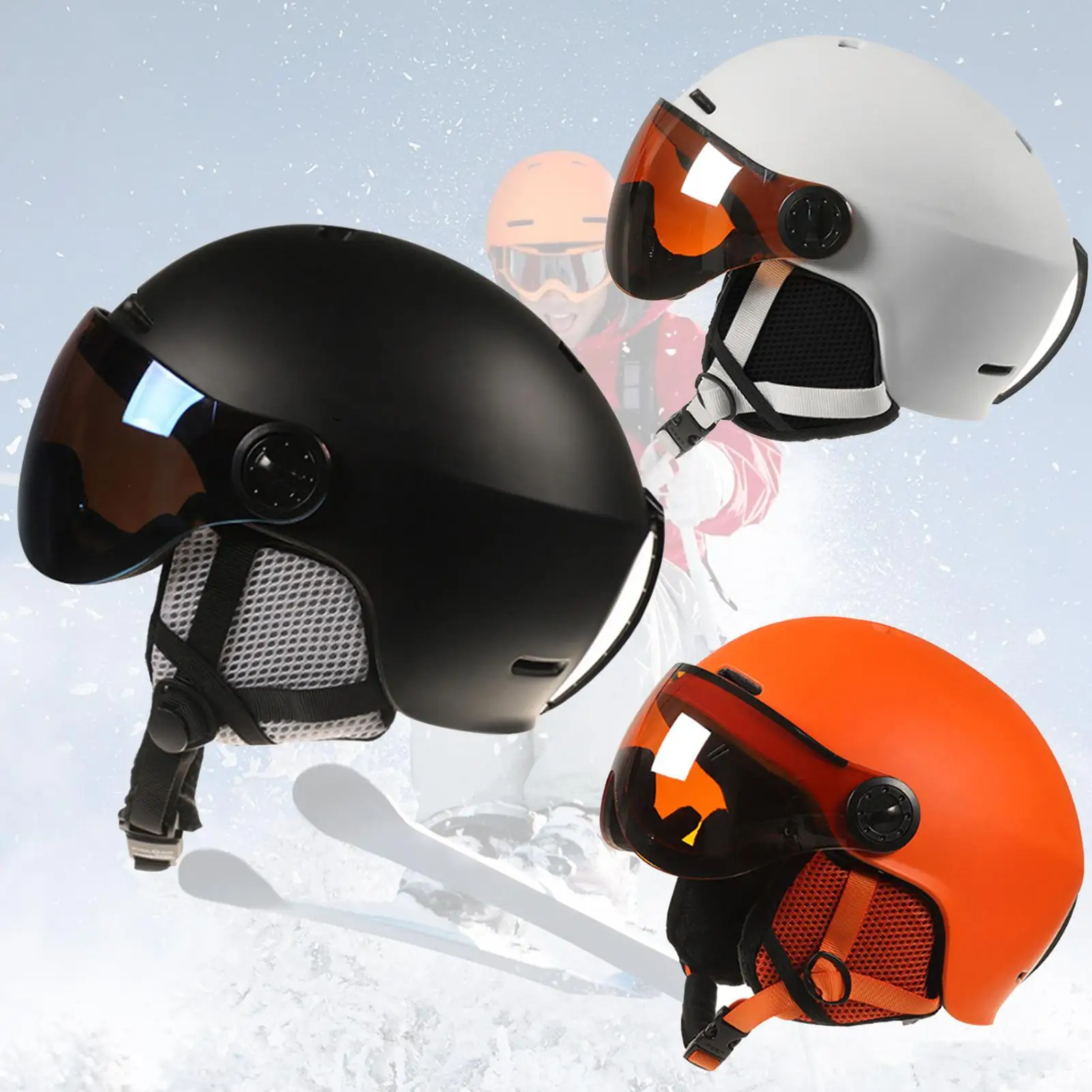 Men Women Winter Snow Sports Ski Cycling Integrally-Molded Snowboard Helmet