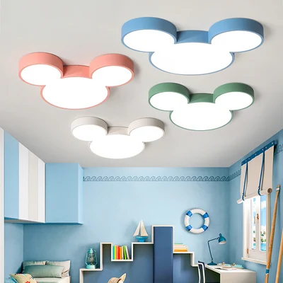 

Colorful Mickey Chandeliers Lustre Luminaria Ultra Thin Modern Led Chandelier Ceiling Lamp Fixtures For Kids Room Bedroom