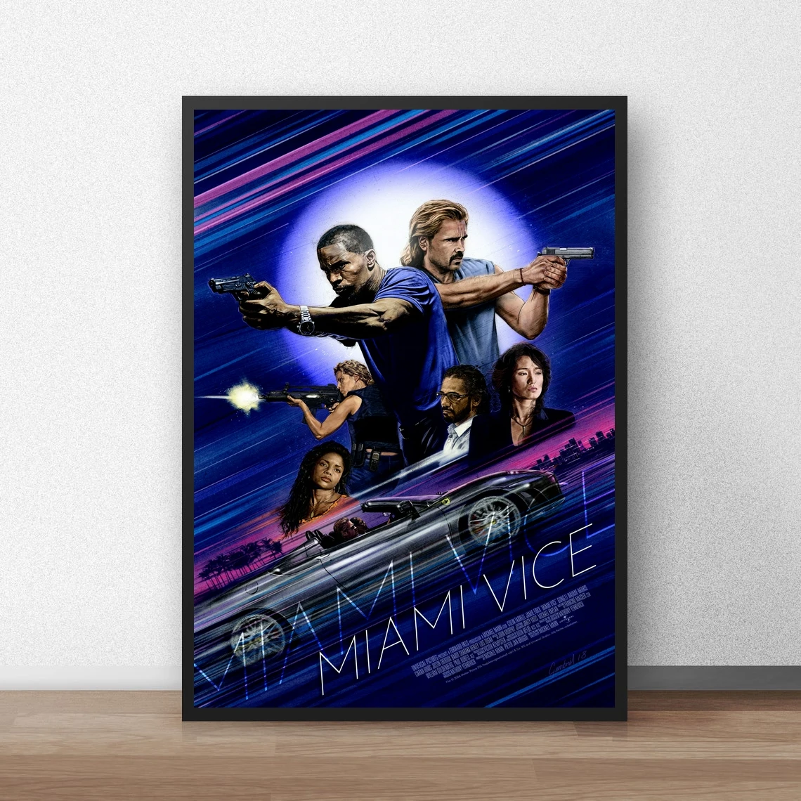 Miami Vice Movie Poster Canvas Print Home Decoration Wall Painting ( No Frame )