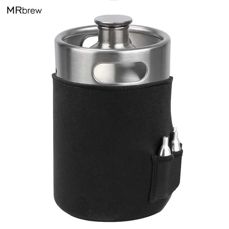 

Mini Keg Growler Canteen Craft Beer Homebrewing Stainless Steel 304 Beer Barrel Keg for for Beer, Water, Soda, Wine, Coffee