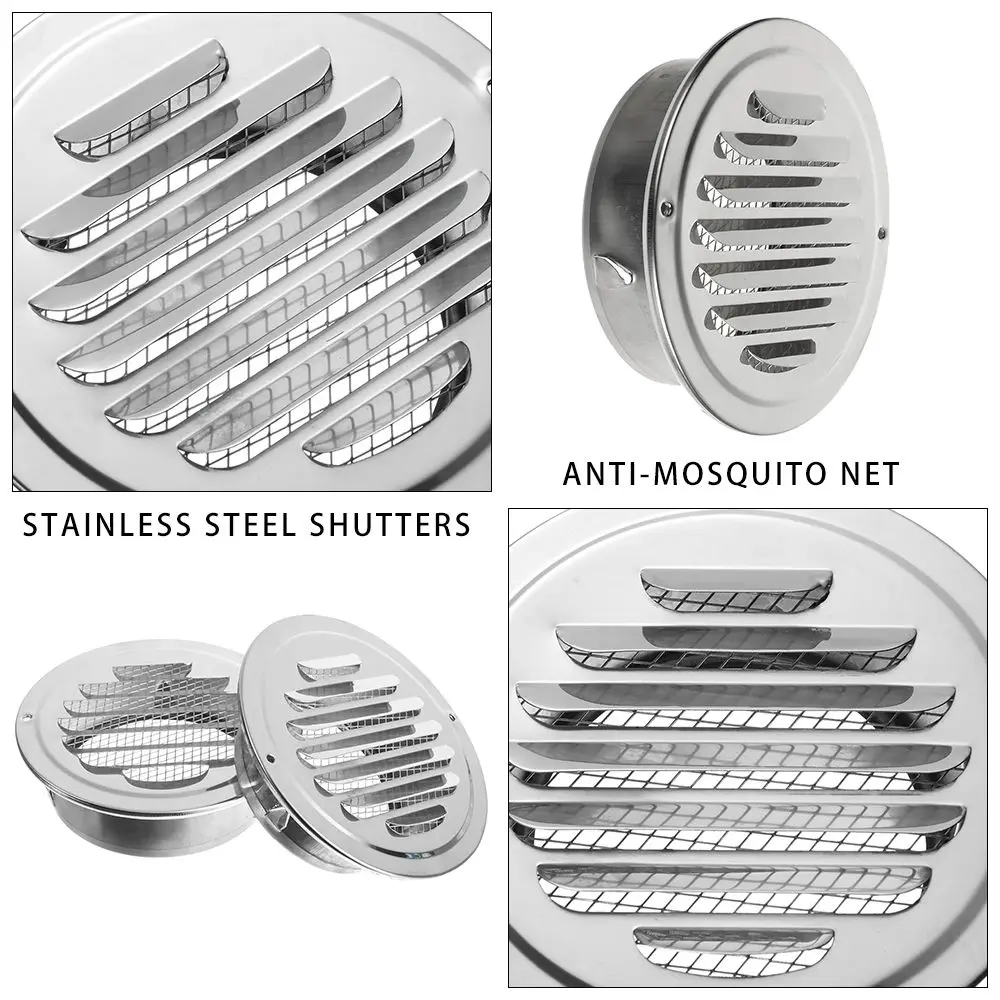 Durable Round Prevent Pest Air Circulation Exterior Wall Air Vent Ducting Ventilation Grilles Vents Cover