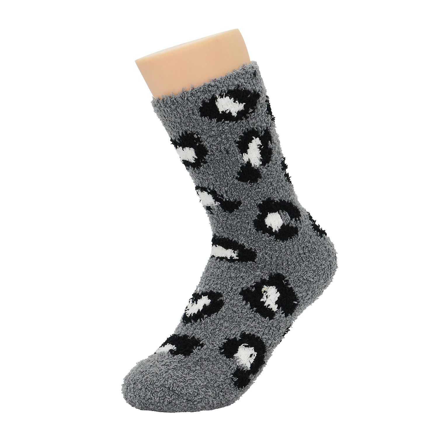 Women's Winter Socks Thick Warm Plush Leopard Spots Wool Sock High Quality Durable Stretchable Cheap Wholesale 5 Pairs 2021