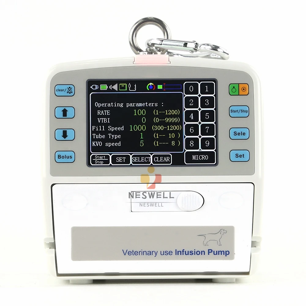 Touch Screen LCD Animal Veterinary Pet Hospital Or Human Use Fluid Infusion Pump