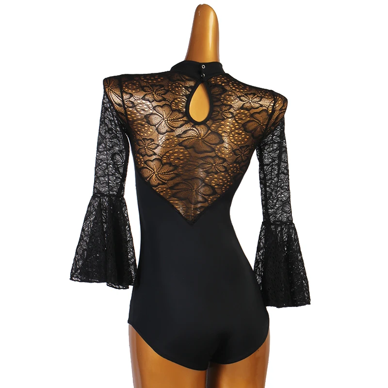 Body de Top de baile moderno para vestidos de salón, Ropa de baile de Samba, Vals, traje de Flamenco, ropa de escenario para niña, 1004