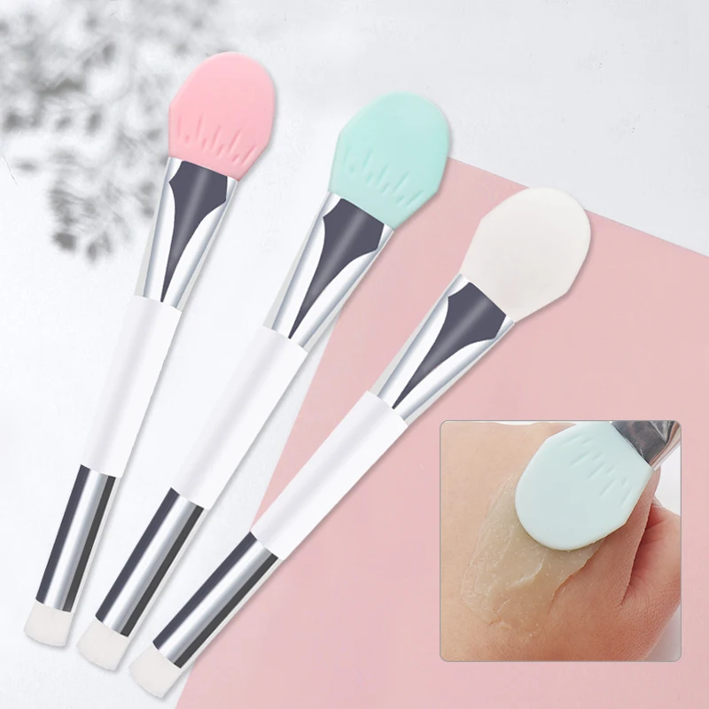 1 PC Professional Makeup Brushes Face Mask Brush Silicone Gel DIY Cosmetic Beauty Tools 3 color Soft Women Skin Face Care tool