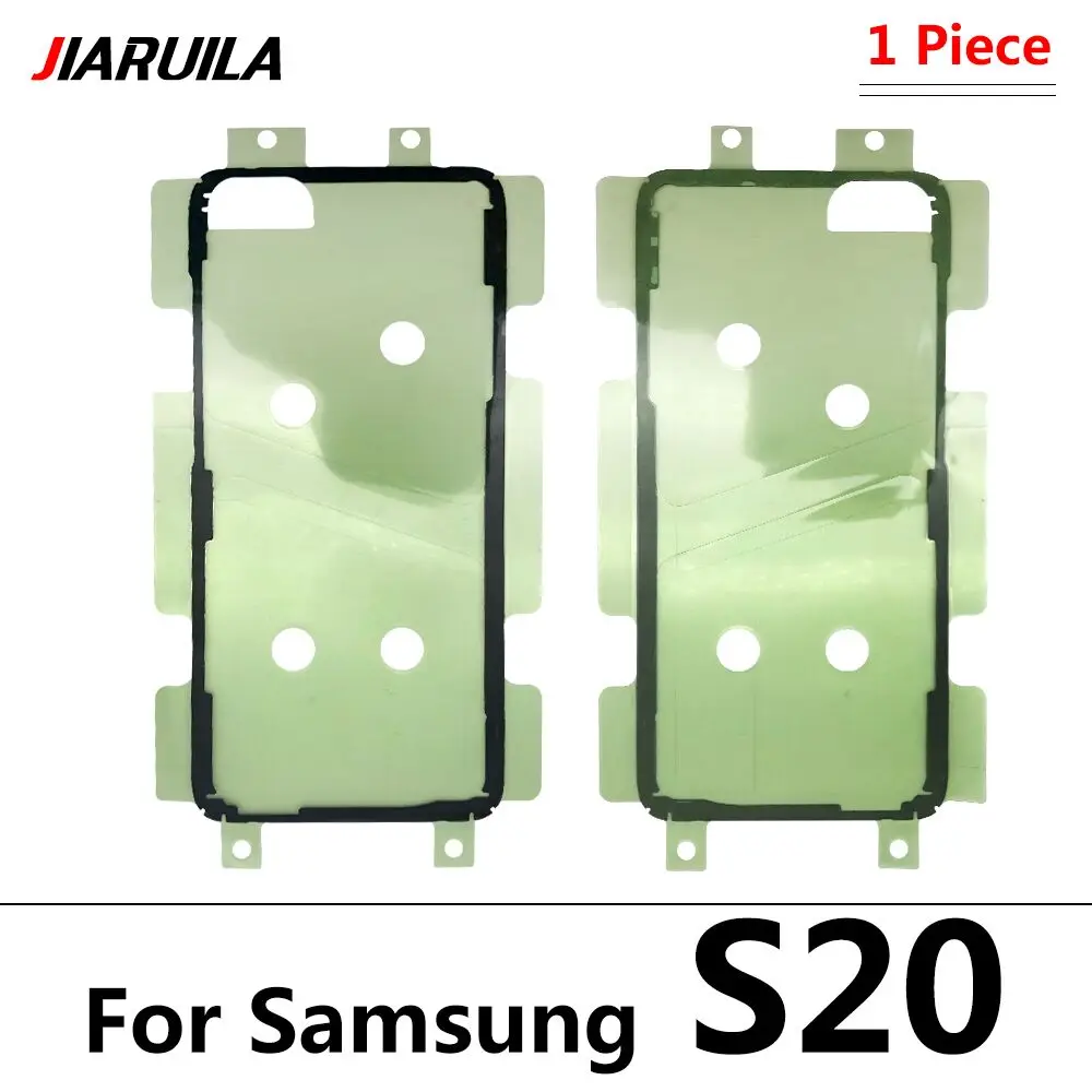 Pegatina de cubierta de vidrio de batería trasera de pegamento impermeable para Samsung S8, S9, S10, S20 Plus, S10e, S7, S7 Edge, Note 5, 8, 9, S20