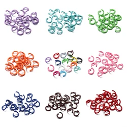 100Pcs/Lot 1.2x8mm Colorful Metal Open Jump Rings Split Jump Ring Connector for DIY Jewelry Making Findings Accessories Supplies