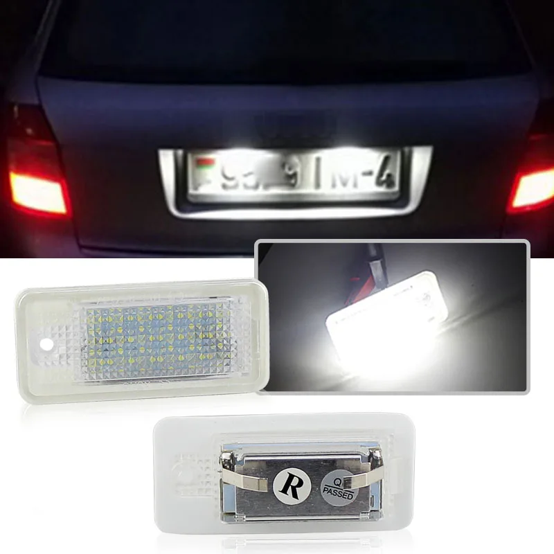 2 Stuks Foutloos Led Kentekenverlichting Lampen Canbus Voor Audi A6 4F RS6 C6 A4 B6 B7 S4 RS4 A3 8P Q7 4L A5 8F A8 4H S8 D4