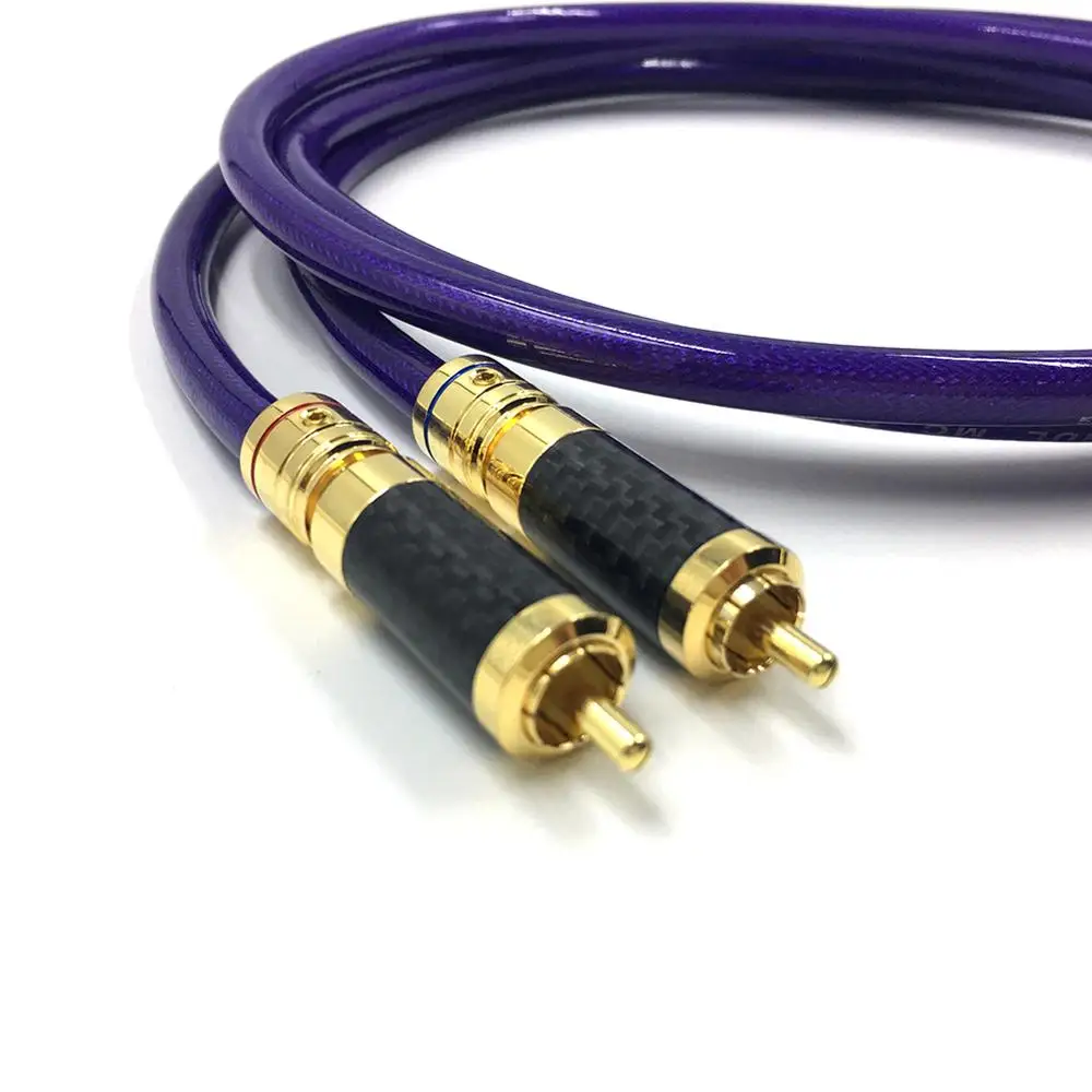 Haldane Pair HIFI 2RCA Male Cable RCABalanced Reference Interconnect Audio Cable Gold plated PLUG for MC-SILVER IT-65G Wire