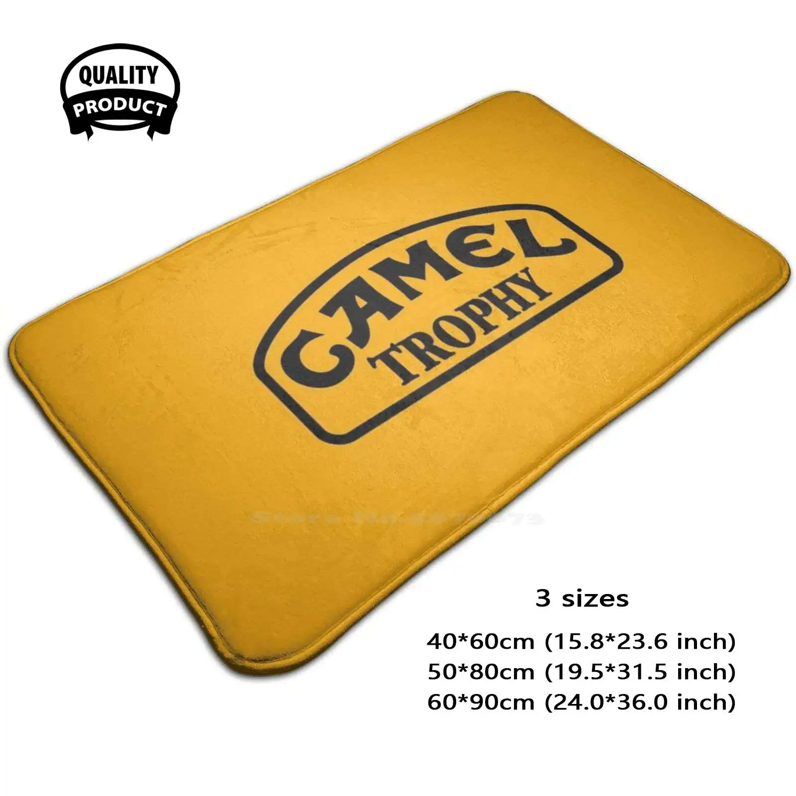 Trophy Black Soft Cushion Home Carpet Door Mat Car Rug Trophy Logo Mud 4X4 Range Offroad Cars Series Enduro Racing