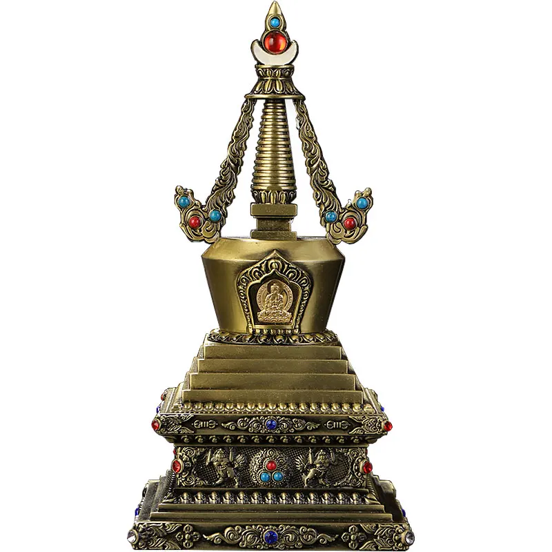 

Vintage Blue Stupa Buddhist Tantra Household Devotion Supplies Can be Installed in Relics