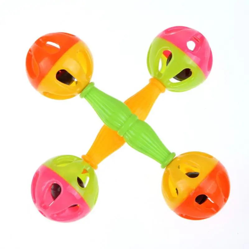 Baby Rattles Toys Shakes Hands Shake Bell  Infant 0-12 Months Rattle Early  Educational Toy Toddler Double-headed Rattle Toy