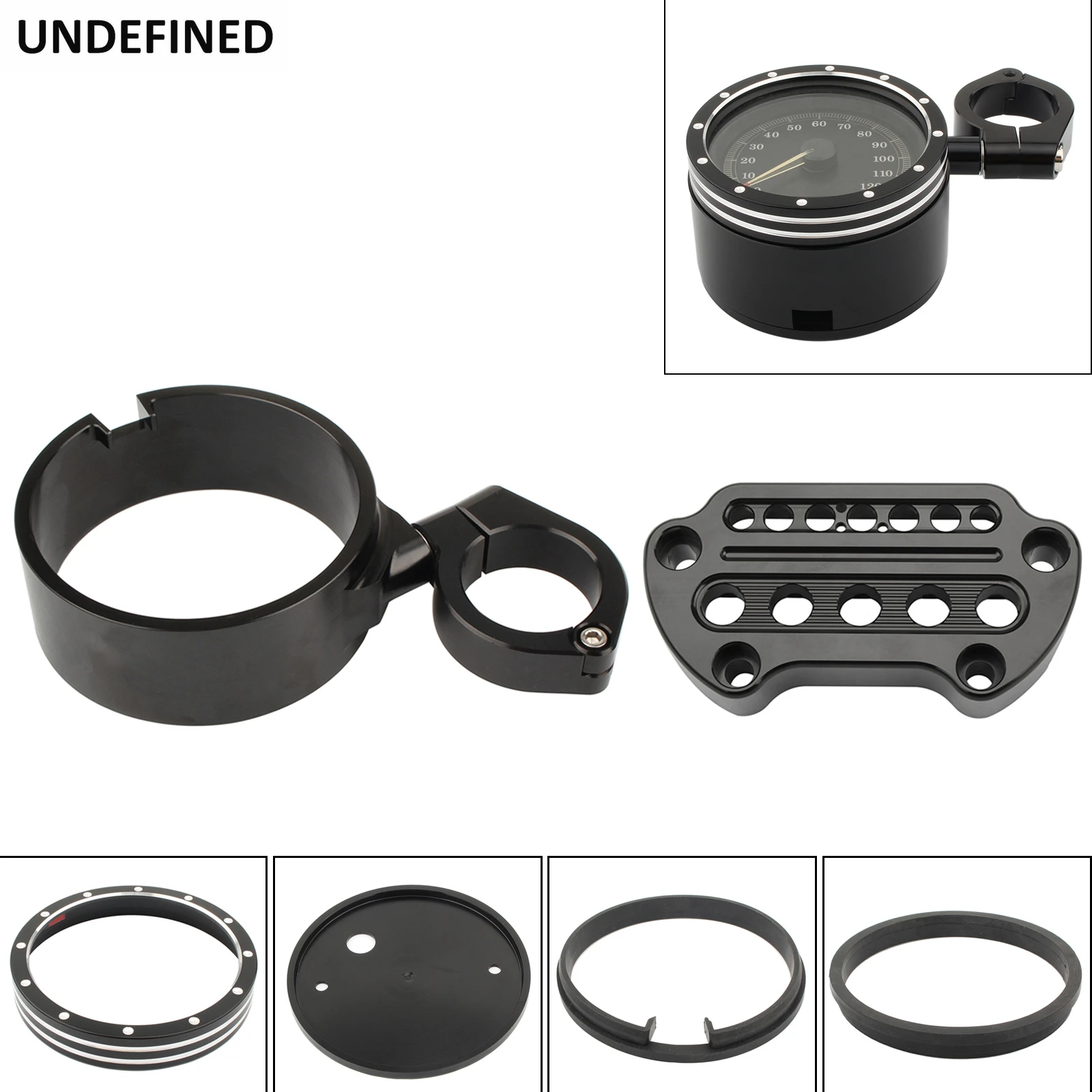 Motorcycle Speedometer Side Mount Relocation Cover W/ Indicator Handlebar Top Clamps for Harley Sportster 883 1200 XL 1995-2015