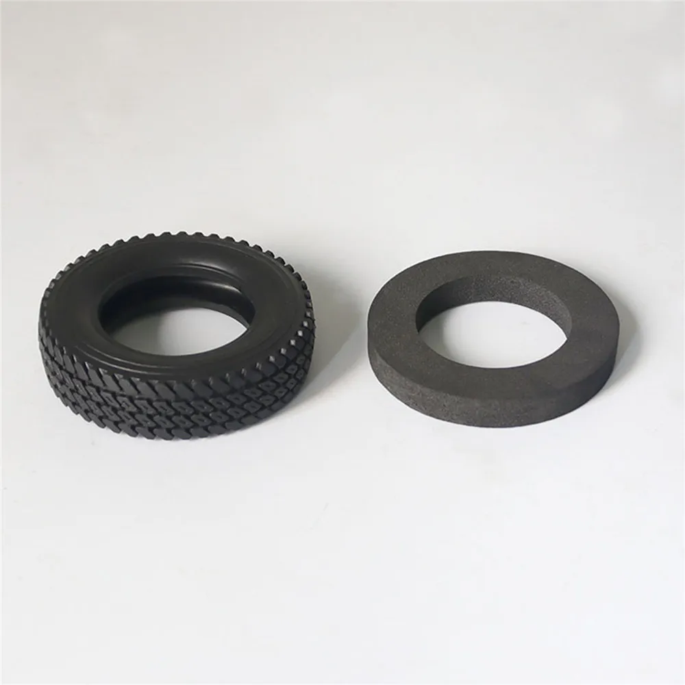 1 Pair 75mm Rubber Tires for 1/14 TAMIYA RC Tractor Truck Replacement Simulation Model Car Tyre Tires Upgrade Parts