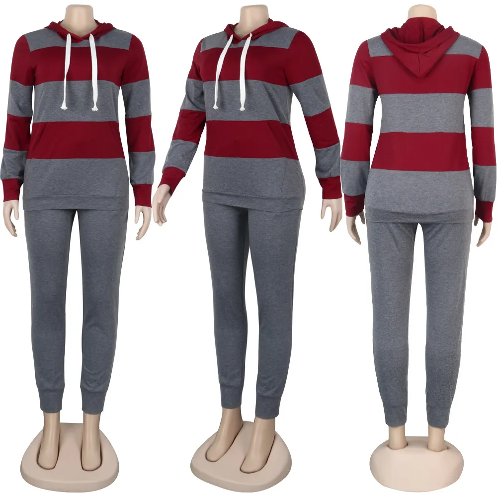 Dwuczęściowy zestaw dres dla kobiet strój z długim rękawem hoody pant 2 częściowy zestaw dla kobiet zimowy damski garnitur dwa kawałki zestawy