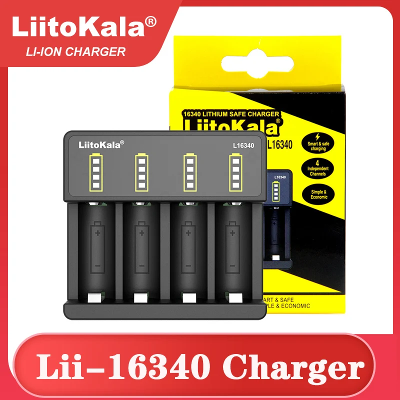 LiitoKala Lii-16340 Charger 3.7V 4.2V Rechargeable battery CR123A CR123 16340 Charger