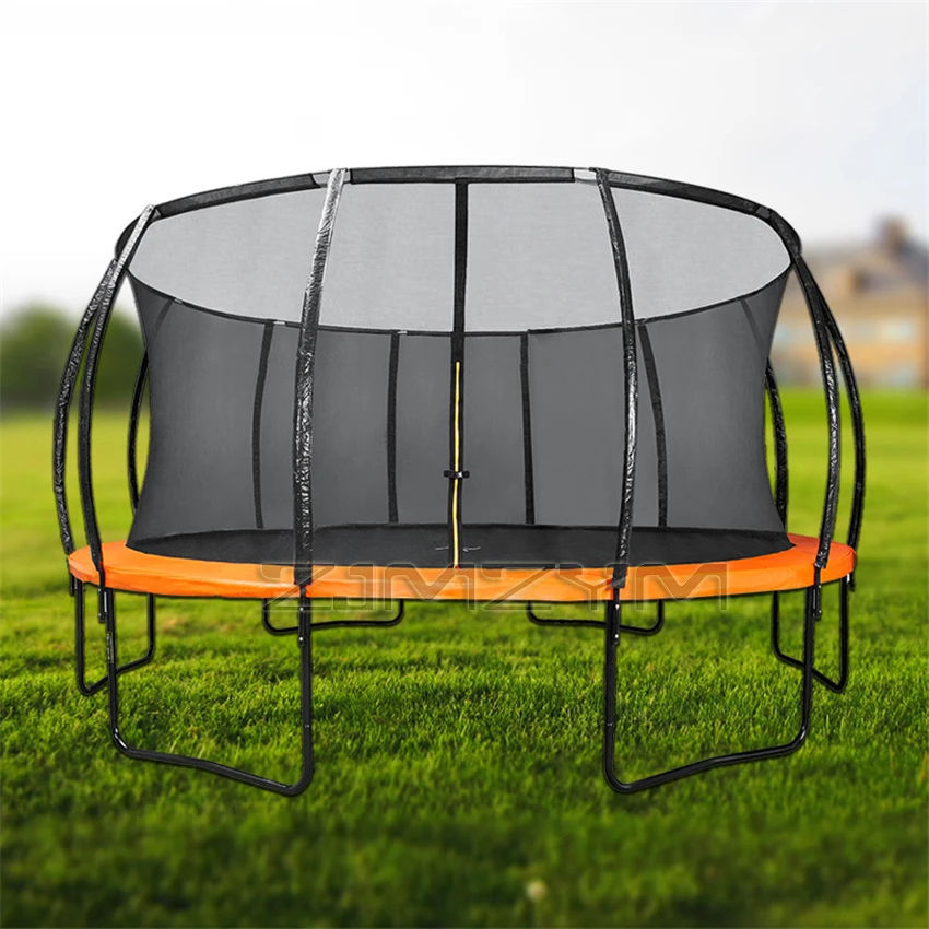 

Children's Trampoline Frame, Adult, Indoor And Outdoor Fitness Equipment With Protective Net Black, Diameter 3.66M