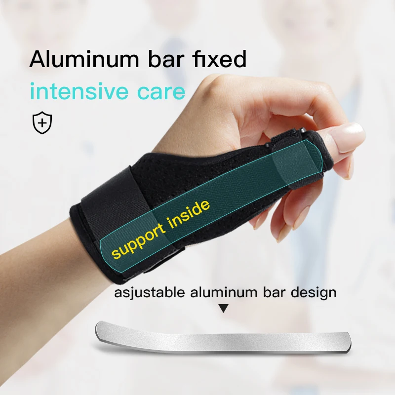 1 Pcs Removable Tenosynovitis Aluminum Wristband Wrist Brace Support Arthritis Sprain Carpal Tunnel Splint Wrap Protector