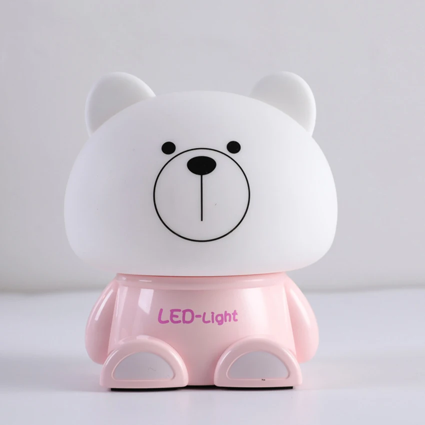 Kinder Nachtlampje Baby Schattig Nachtlampje Siliconen Led Nachtlampje, Kleurveranderende Kinderkamer Lamp Touch Sensor Voor Slaapkamer