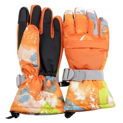 Waterproof Ski Gloves Warm Fleece Gloves Screen Touch Snowboarding Cycling Skating Running Gloves Winter