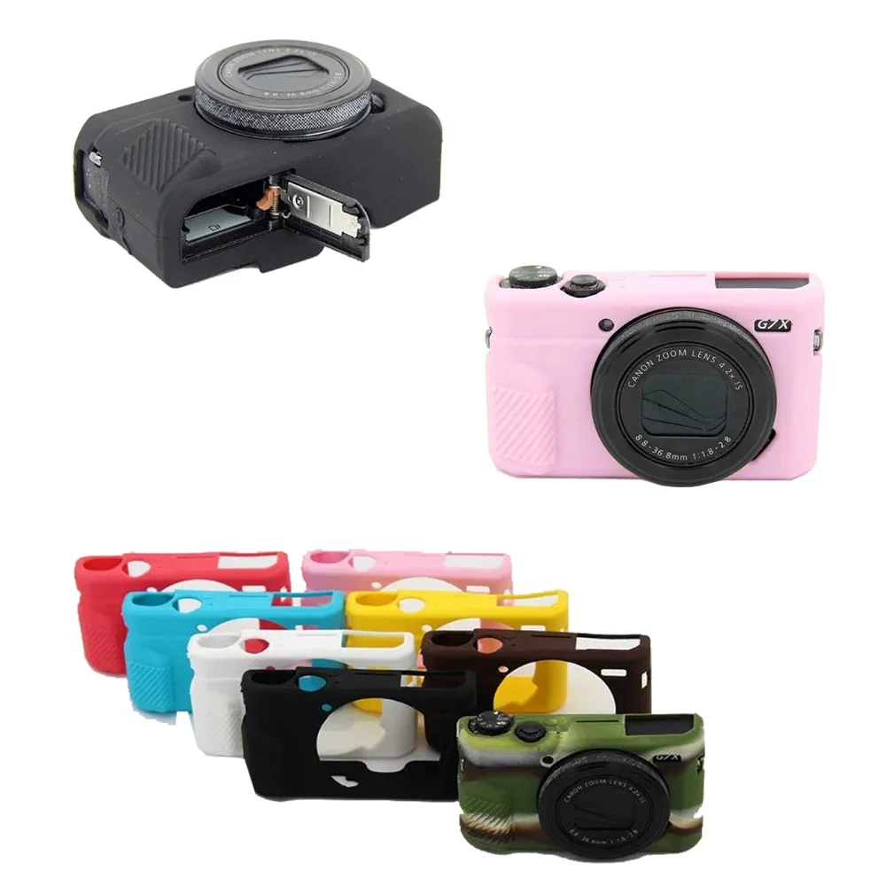 New Camera Silicone Case for Canon G7XII G7X II G7X Mark 2 G7X III G7X3  G7X Mark 3 Rubber Protective Body Cover bag Camera Skin