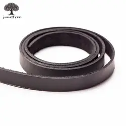 JuneTree Pelle Bovina Primo Strato di Pelle nasconde mucca della pelle di spessore in vera pelle nera Striscia di larghezza 1/2/3/ 5 centimetri