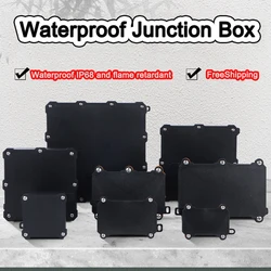 Black Outdoor Waterproof IP68 Case Plastic Junction Box Electrical Project Case Instrument Fire Retardant Junction Box Housing