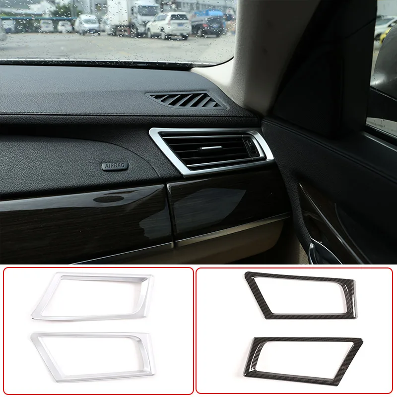 

For BMW 7 Series 2009-14 ABS Carbon Fiber Car Console Side Air Conditioning Air Outlet Frame Decorative Stickers Car Accessories