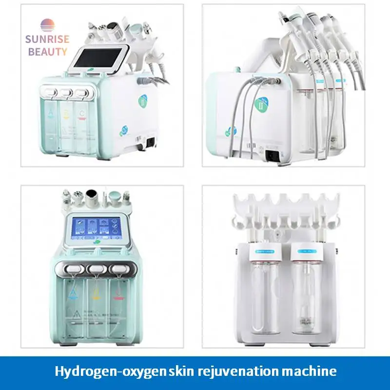 Professional Hydrofacial Oxygen Machine Small Bubble Hydra Dermabrasion  Biological Enhancement Facial Spa Aqua Peeling Device