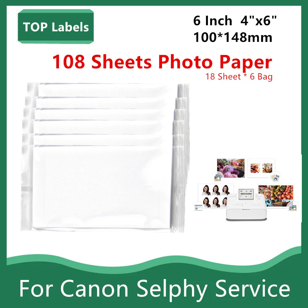 

For Canon Selphy Color Ink Paper Compact Photo Printer CP1200 CP1300 CP910 CP900 Ink Cartridge KP 108IN KP-36IN