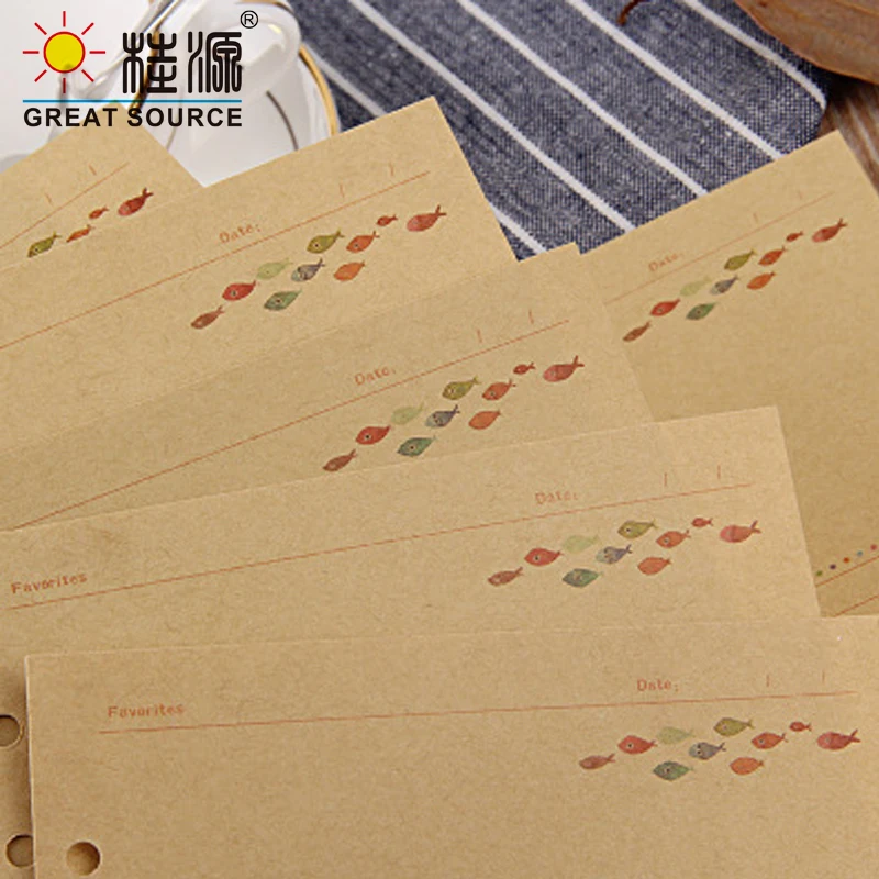 Makeasy A5 Kraft Dot Grid Notebook Kraft Paper Notebook Daily Planner Weekly Month Planner Loose Leaf Refill Paper Blank  (1PC)