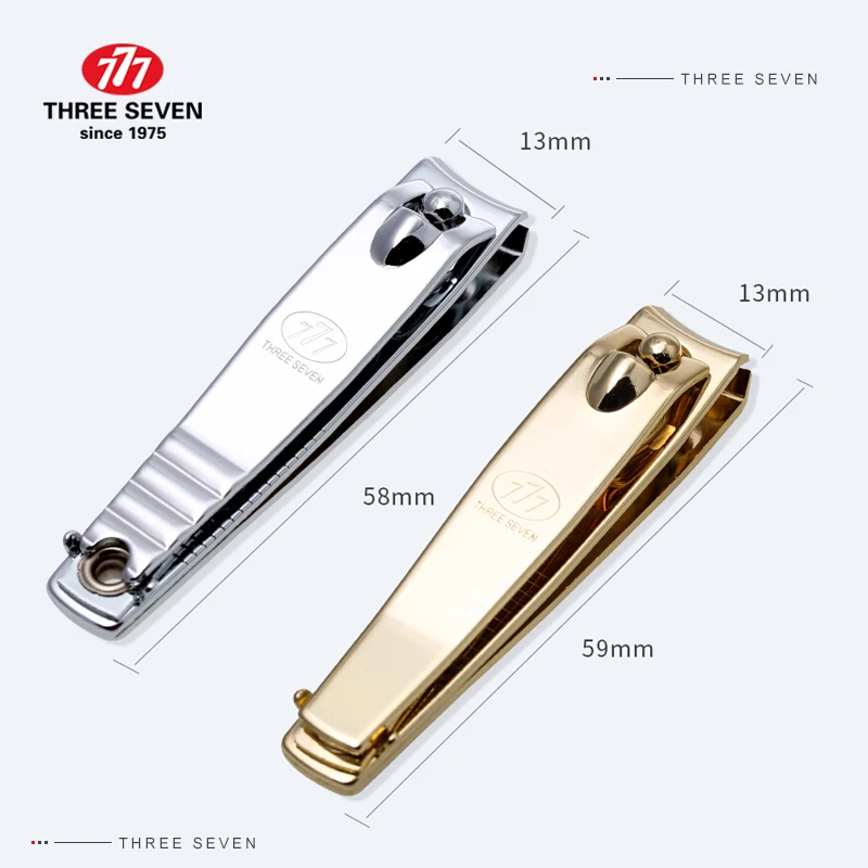 THREE SEVEN 1Pc Medium-size Nail Clippers Trimmers 14K Gold-plated H-Carbon Steel Hands Care Professional Nail Tools