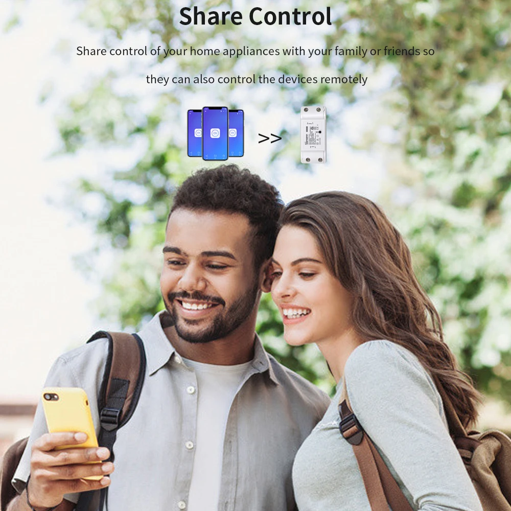 Беспроводной настенный выключатель Sonoff для умного дома, RF 433 МГц, с дистанционным управлением, для автоматизации дома/интеллектуального Wi-Fi для смартфонов Iphone