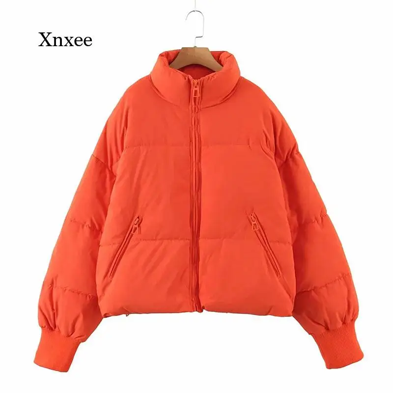 

2021 Autumn and Winter Women's Zipper Pocket Women's Warm Parka Coat Women's Thick Elegant Jacket