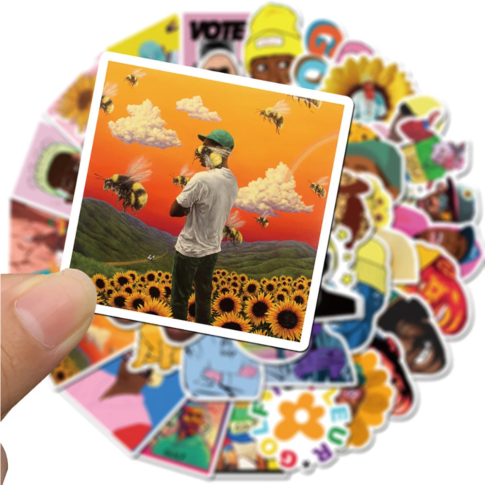 10/30/50PCS Rapper Tyler Die Creator Aufkleber DIY Skateboard Gitarre Motorrad Laptop Gepäck Klassische Spielzeug Kühlen aufkleber Decals