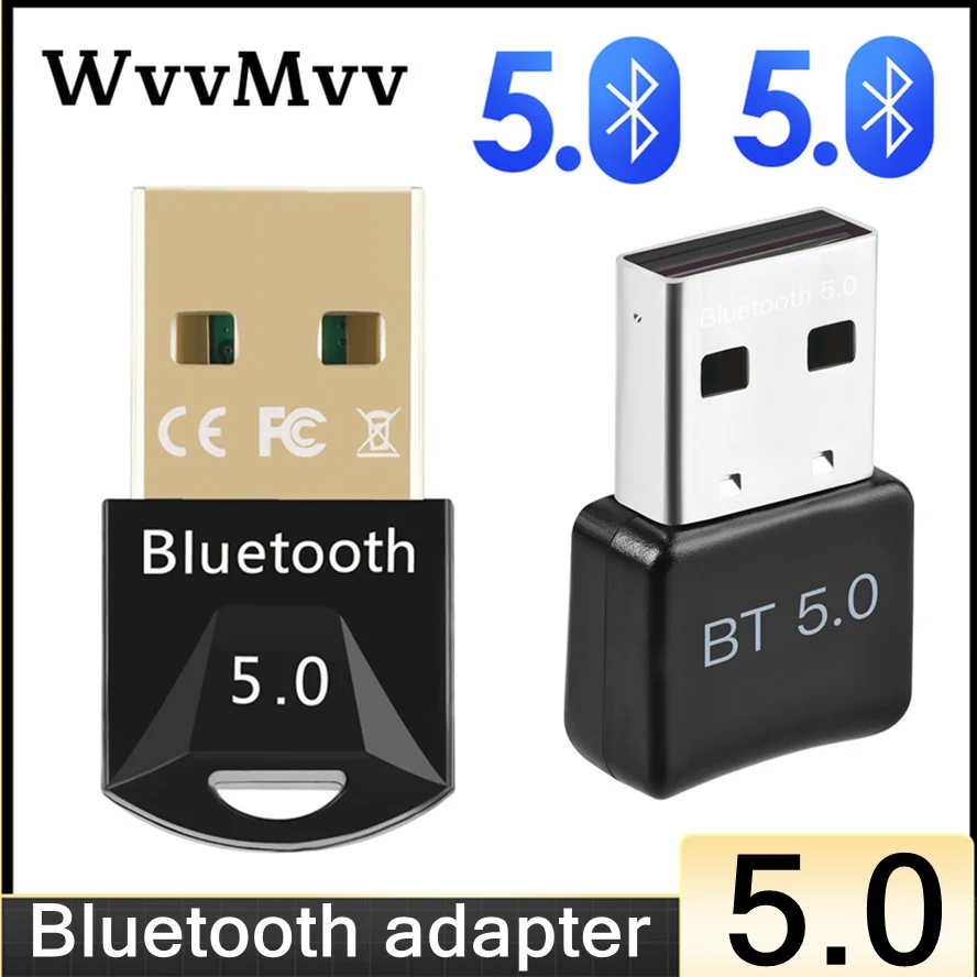 Adaptador sem fio 5.0 Wvvmvv-usb, transmissor e receptor de alta velocidade, bt 5.0, para laptop e computador