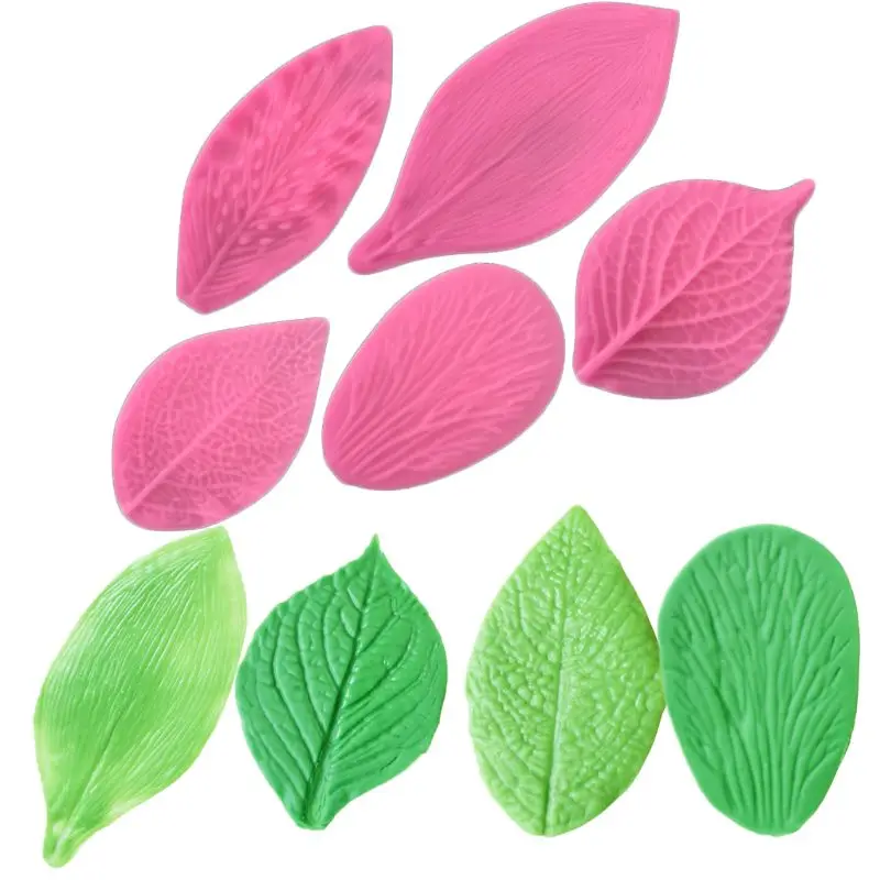 5pcs/set Leaf Silicone Mold Fondant Cake Decorating Tool Peony Rose Floral Decorating Jy20 21 Dropshipping