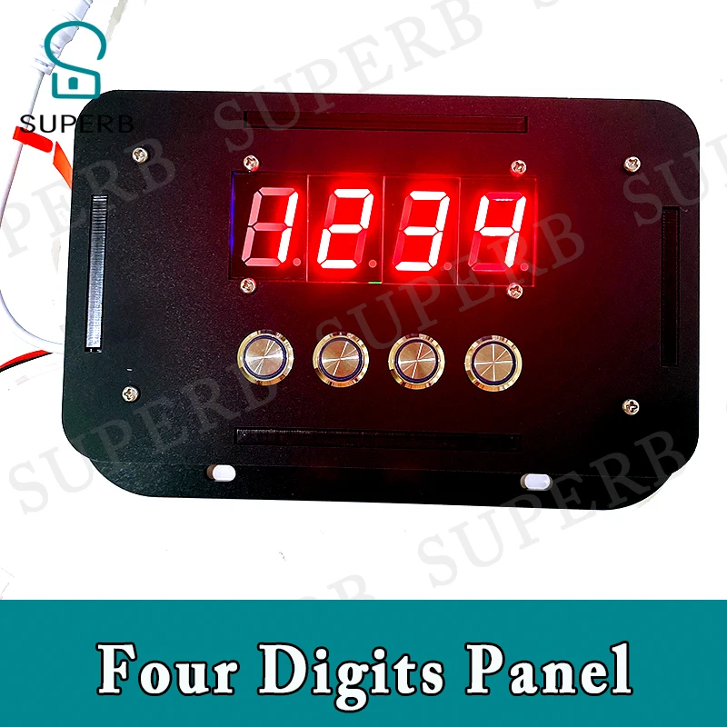 

Four digits panel combination Room Escape Chamber props Adventure game props escape room game prop hidden password to unlock