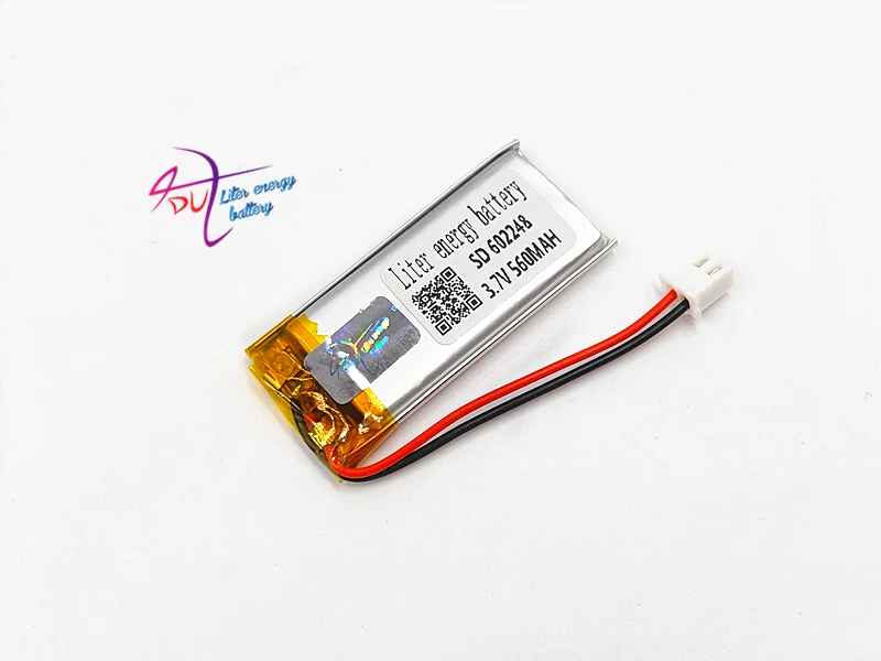 JST XH 2.54mm 602248 3.7V 560MAH 602050 Lithium Polymer LiPo Rechargeable Battery For Mp3 headphone PAD DVD bluetooth camera