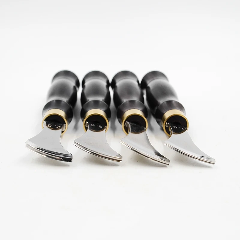 SOZO Cao Chất Lượng Da Thủ Công Edge Creaser Lưỡi Dao Thép Không Gỉ Gỗ Mun Blackwood Tay Cầm Đánh Dấu Viền Trang Trí Dòng Dụng Cụ