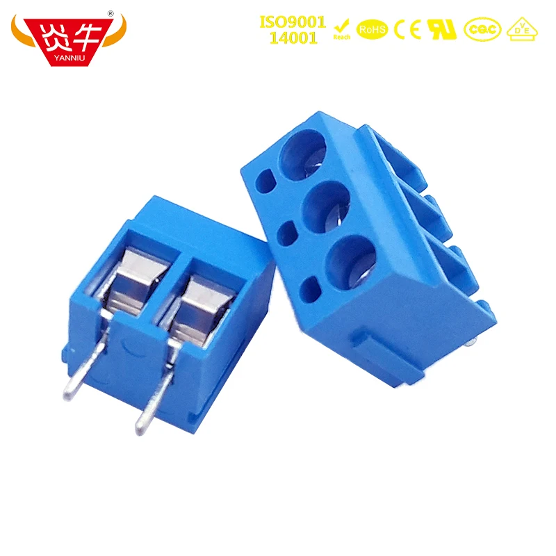 50Pcs KF305 5.0 2P 3P PCB UNIVERSAL SCREW TERMINAL BLOCKS BLUE PLASTIC HEIGHT 12.5mm DG305 5.0mm PITCH 2PIN 3PIN CAN BE COMBINED