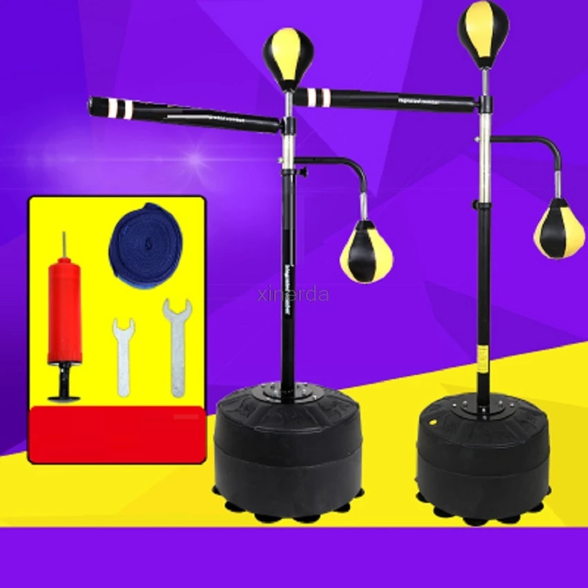 Stable Base Stand Boxen Set With Air Pump Speed Reaction Training Rod Bouncy Ball Punching Ball Boxing Tumbler Fitness Trainer