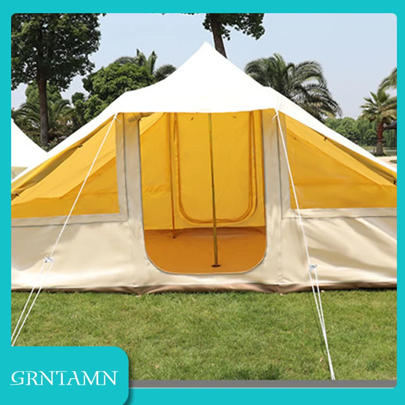 GRNTAMN-Large Spacious Outdoor Camping Tent, Waterproof Cotton Canvas, 4 Season, 4x5m, Winter Tent for 10 Persons