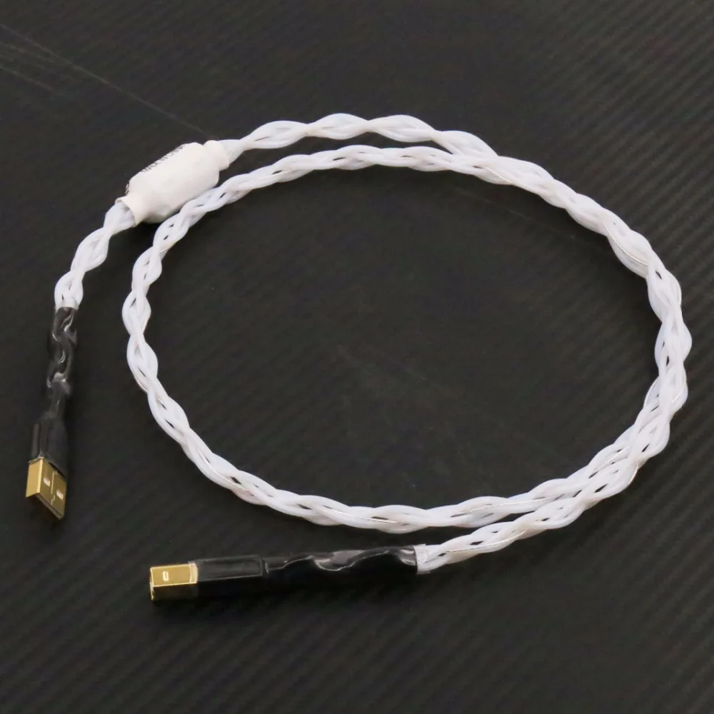 Pure silver decoder hifi fever USB (A - B) line DAC data cable 1M audio usb hifi cable