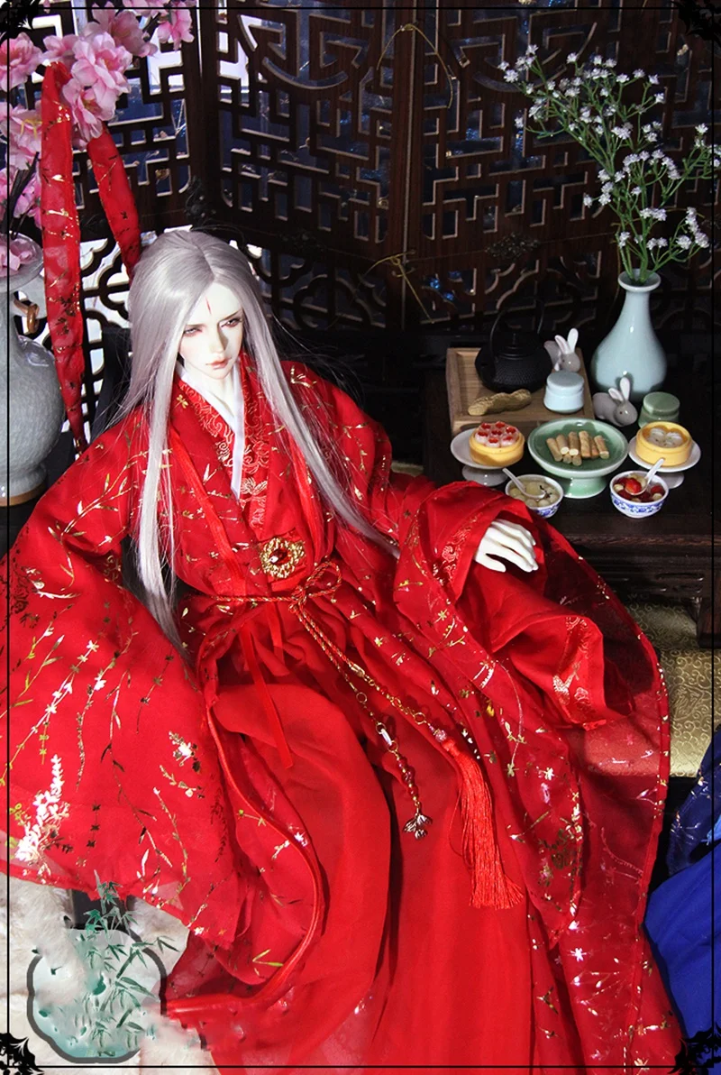 1/4 1/3 BJD accessori per abbigliamento cinese antico Costume Hanfu abito guerriero vestito per BJD/SD ID72 forte zio 80cm bambola A0687