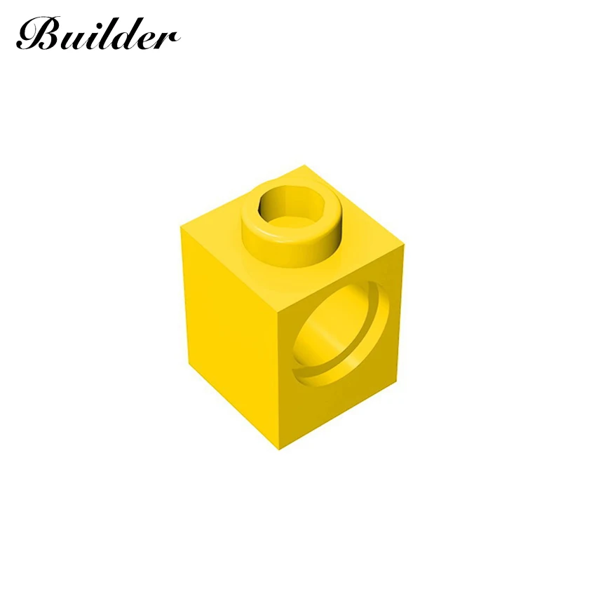 Little Builder-bloques de construcción de tecnología MOC para niños, ladrillos perforados de 1x1, 1 orificio, 10 Uds., ensamblaje artesanal, juguetes de partículas, 6541