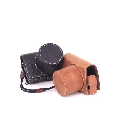 Genuine Leather Photo Camera Case Handmade Body Bag BOX Bottom Lens Cover For SONY RX1R2 RX1M2 RX1 rx1r RX1Rii Protective sleeve