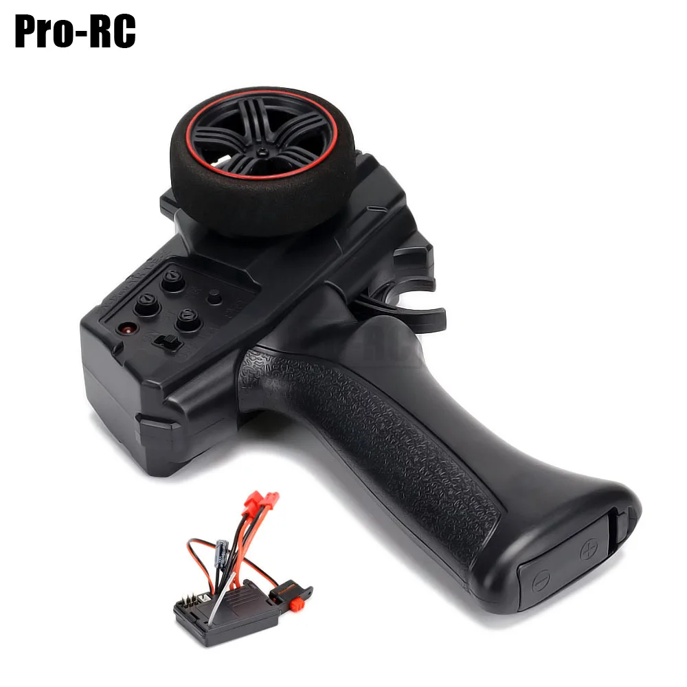 1Set Remote Control Pemancar 3CH 2.4GHz dengan Penerima 2 In 1 AX7S ESC untuk 1/14 1/16 1/18 1/24 1/28 1/36 RC Mobil Perayap SCX24