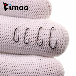 Bimoo 50/100pcs Fly Fishing Dry Fly Hook 2X Standard Wire Nymph Hook Black Nickel Finish Fly Tying Material Size 14 16 18 20 22