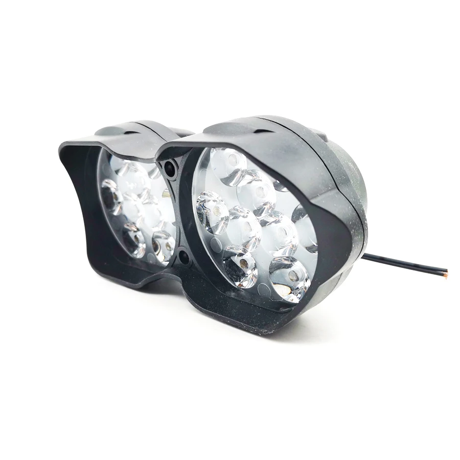 12V 30W 18LED Dual Motorcycle Spot Light Fog Driving Lamp Twin Headlight White